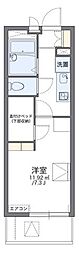 レオパレスブリエスト 1Kの間取図画像