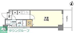 アルファコート蕨3 1Kの間取図画像