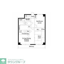 パークスクエア西川口 2LDKの間取図画像