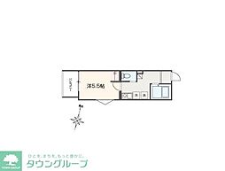 MELLAS南浦和V 1Kの間取図画像