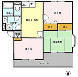ヴァンベール東川口3 3DKの間取図画像