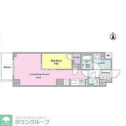 TSレジデンス東川口 1LDKの間取図画像