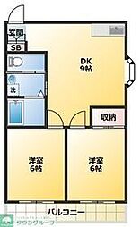 フォーシーズン 2DKの間取図画像