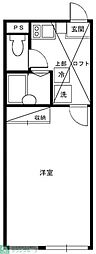 メインシティガーデンジュネス 1Kの間取図画像