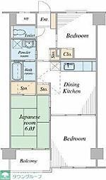 グラン・エトワール 3DKの間取図画像