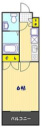 ドゥーエ川口 1Kの間取図画像