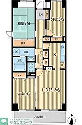プロスペクト浦和常盤 3LDKの間取図画像