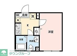 さいたま市南区大谷場1丁目アパート 1Kの間取図画像