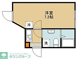 Ｓｏｌｅｎａ瑞江 2階1Kの間取り