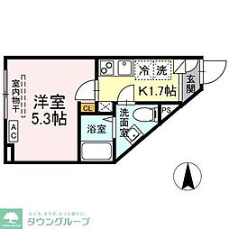 Bloom住吉 5階1Kの間取り