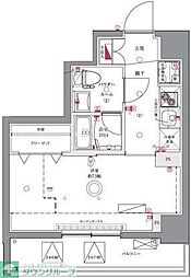 ユリカロゼAZ亀戸II 9階1Kの間取り