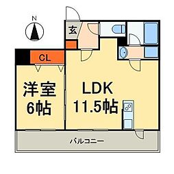JR総武線 錦糸町駅 徒歩5分の賃貸マンション 12階1LDKの間取り