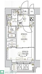 JR総武線 亀戸駅 徒歩13分の賃貸マンション 4階2Kの間取り