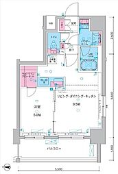 JR総武線 両国駅 徒歩6分の賃貸マンション 9階1LDKの間取り