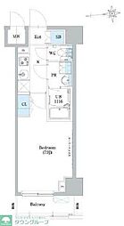 ミリアレジデンス浅草橋 5階1Kの間取り