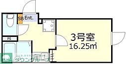 コンフォール新小岩 2階1Kの間取り