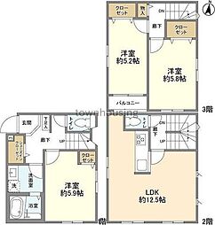 KoletTerrace新小岩#03 1階3LDKの間取り