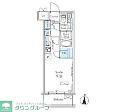 JR総武線 錦糸町駅 徒歩12分の賃貸マンション 8階ワンルームの間取り