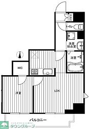 パレスシンシア江東橋 1LDKの間取図画像