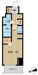 ファインアドレス新御徒町 ワンルームの間取図画像