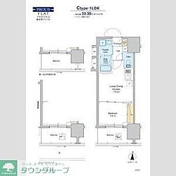 墨田区緑4丁目マンション 1LDKの間取図画像