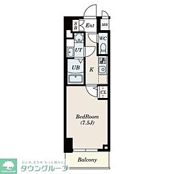 Alivis一之江 1Kの間取図画像