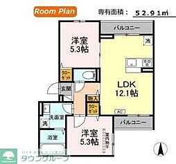 Arco Mistletoe 2LDKの間取図画像