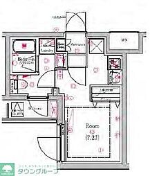 AZEST金町 ワンルームの間取図画像