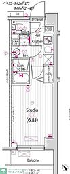 ガーラ行徳グランドステージ 1Kの間取図画像