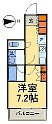 S-RESIDENCEHIKIFUNE 1Kの間取図画像