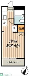 堀切TRハイツ ワンルームの間取図画像