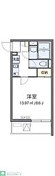 SmallRiver2 1Kの間取図画像