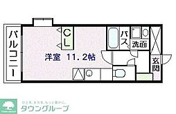 ピサンリ ワンルームの間取図画像