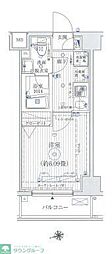 リライア東京イーストレジデンス 1Kの間取図画像