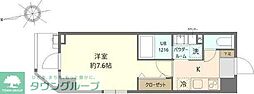 コンフォルト葛西 1Kの間取図画像
