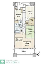 エスタガーデン 3LDKの間取図画像