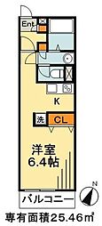 リブリ・フェリカ ワンルームの間取図画像