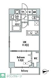 GRANPASEO押上八広 1LDKの間取図画像