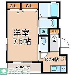 VillagePrintempsKoiwa 1Kの間取図画像