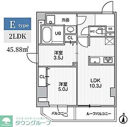 S-RESIDENCE亀戸balm 2LDKの間取図画像