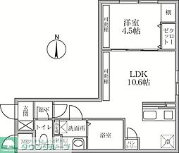 ラヴィエール大島&mew 1LDKの間取図画像