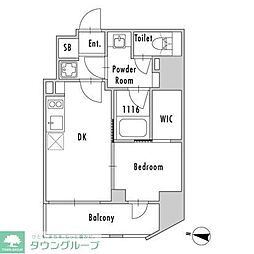 GRAN PASEO 小岩 1DKの間取図画像
