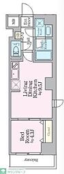 アイルグランデ亀戸 1LDKの間取図画像