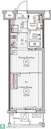 ミライズ柴又レジデンス 1DKの間取図画像