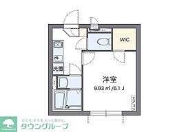 CLEINOレモンバーム 1Kの間取図画像