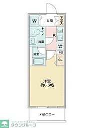 ラドゥセールお花茶屋2 1Kの間取図画像