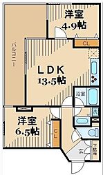 LANAITGARDEN 2LDKの間取図画像
