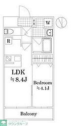 アンベリール墨田3 1LDKの間取図画像