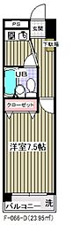 グランシャルム葛西 1Kの間取図画像