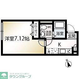 MQuarto一之江 1Kの間取図画像